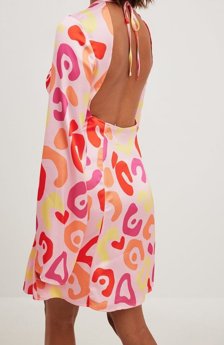 Colorful Cutout Mini Dress