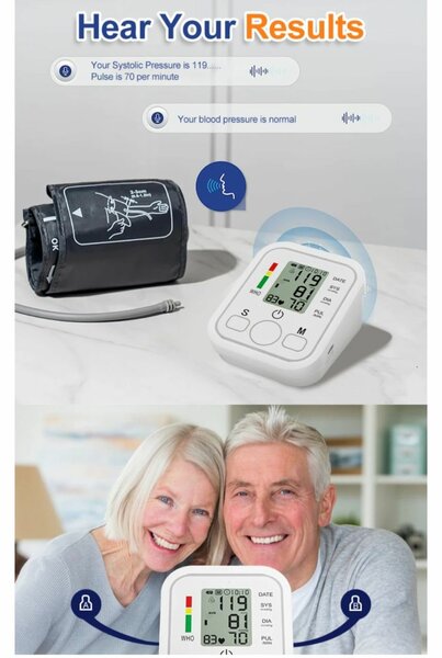 Double power (electric & battery) BP monitor with Eng voice