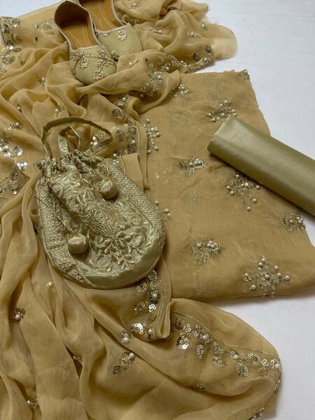 Shifon pearls embroided
