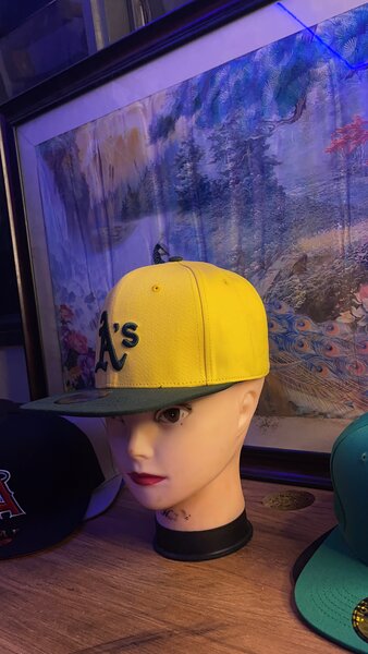 Casquette snapback jaune A's