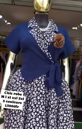robe imprimée bleue