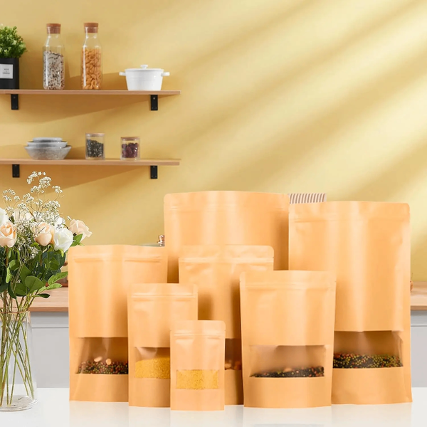 Sacs alimentaires en kraft avec fenêtre