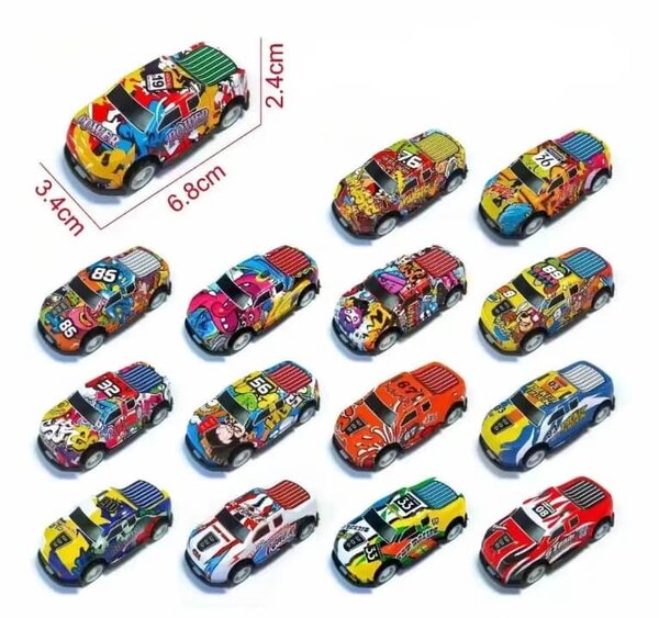 Mini voitures jouets colorées