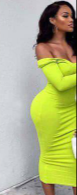 Robe coupe slim avec épaules ouvertes et décolleté profond vert