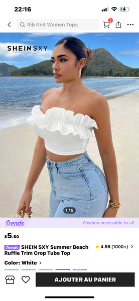 Top Blanc Épaules Dénudées