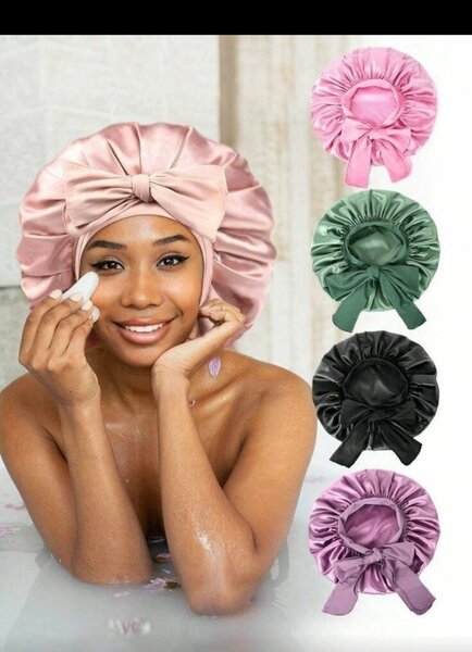 Bonnet en satin pour cheveux