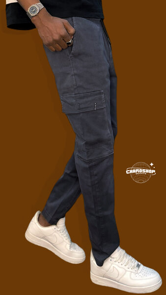 Cargo jeans gris foncé pour homme - Cargoshop