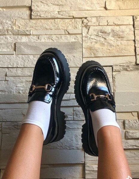 Chaussures mocassins femme noir