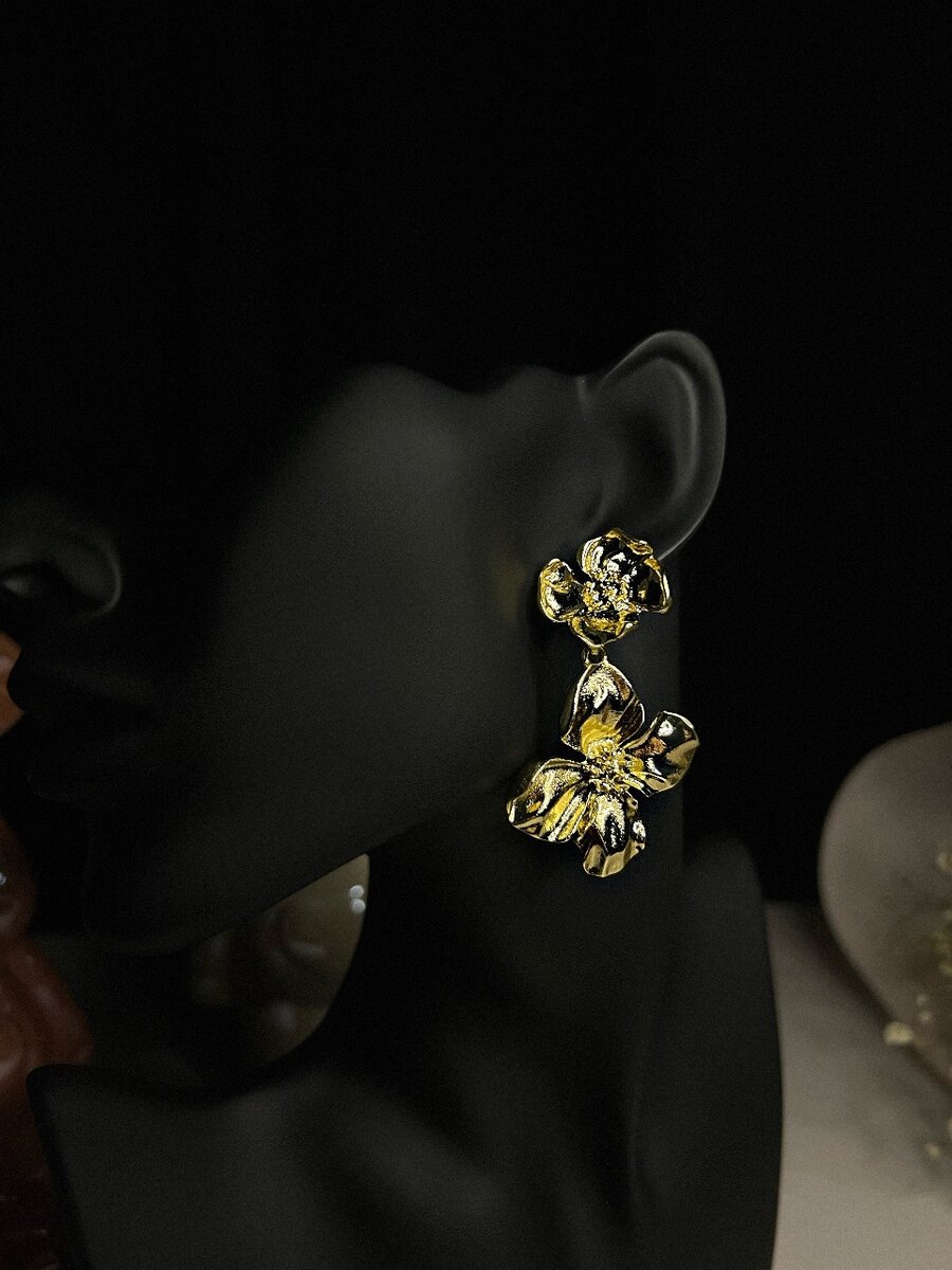 Серьги в  виде цветка