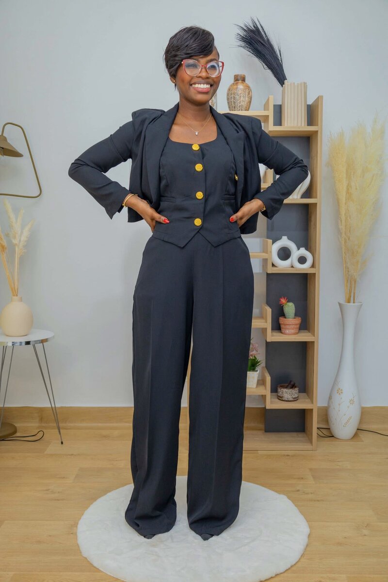 Ensemble pantalon blazer femme