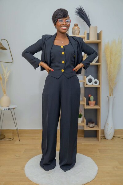 Ensemble pantalon blazer femme