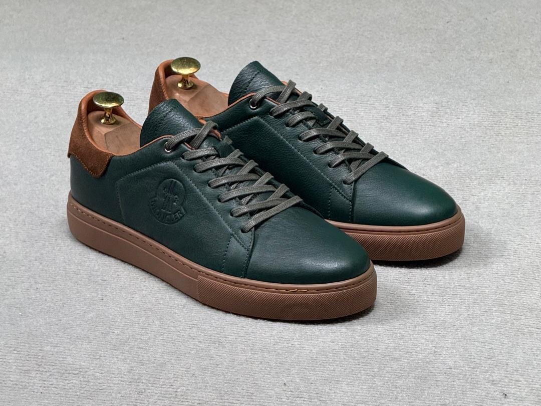 Baskets élégantes en cuir homme