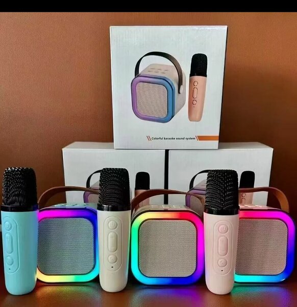 Microphone karaoké Bluetooth lumineux