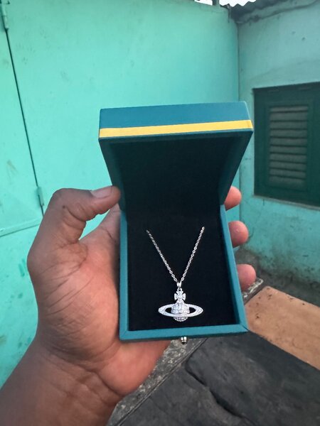 Collier Pendentif Planète Argent