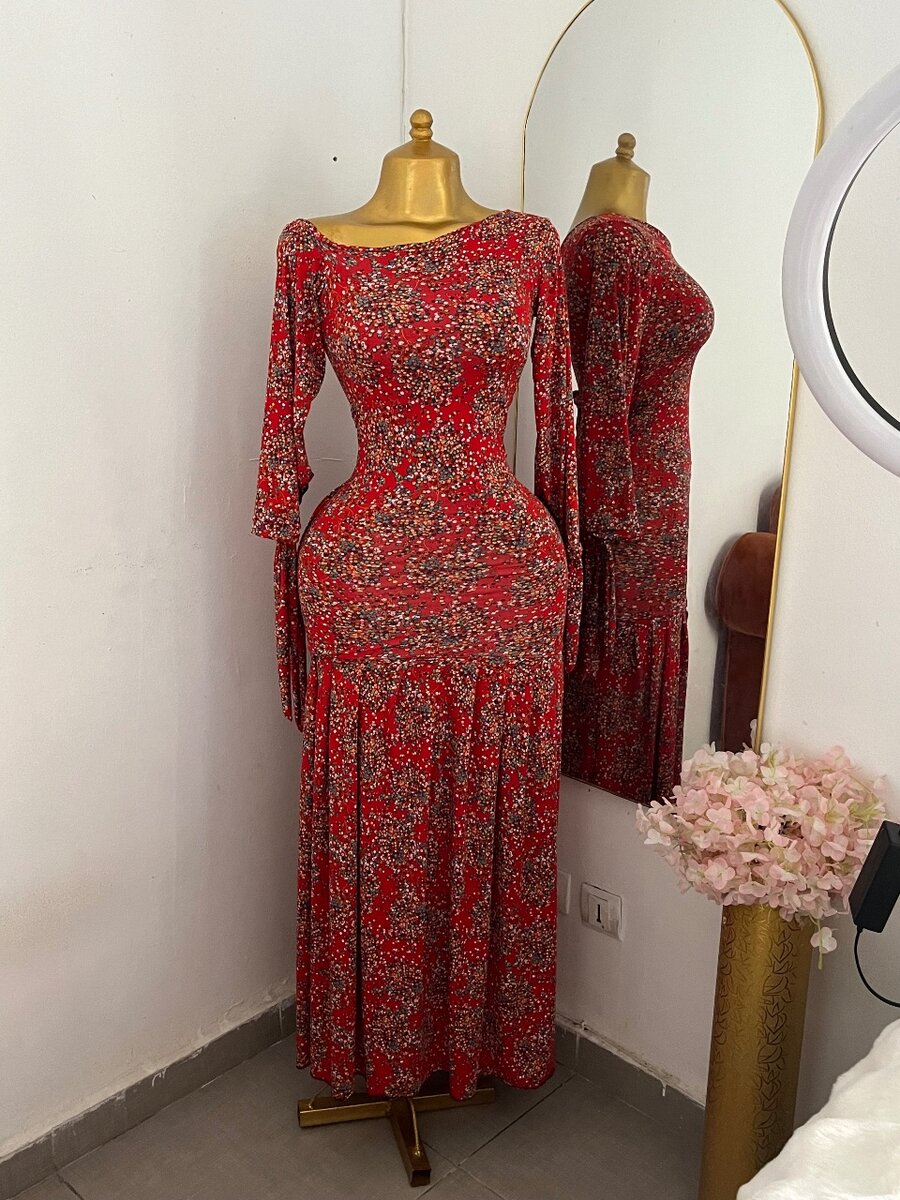 Robe longue moulante