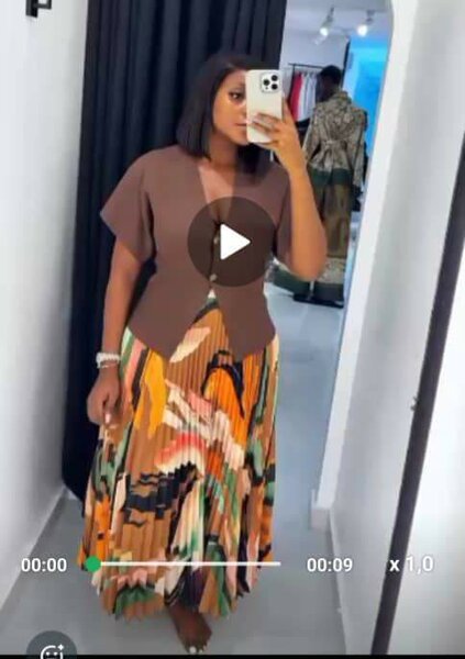 Jupe plissée imprimée