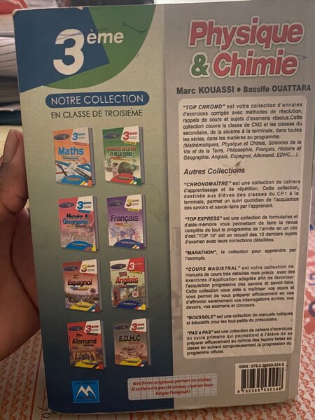 Livre Physique et Chimie 3ème