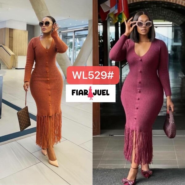 Robe longue à franges Fiari Juel