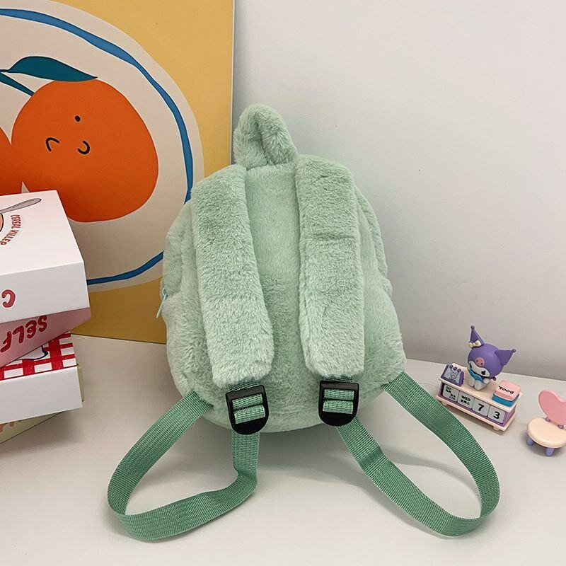 Sac à dos peluche enfant vert