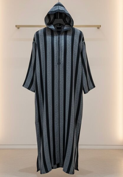 Djellaba à rayures unisexe