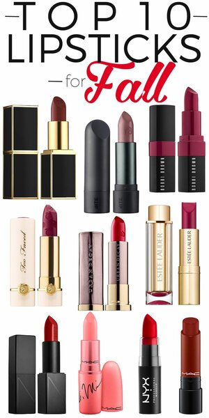 Top 10 Lipsticks to Use this Fall.  Beautiful Makeup Search
