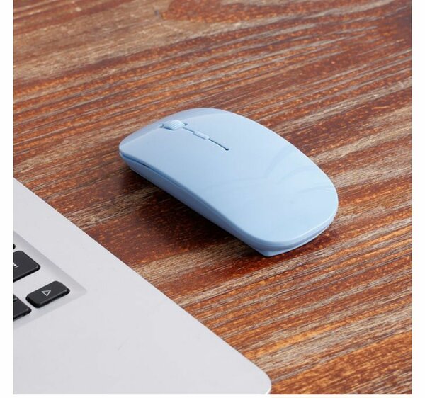 Souris sans fil compacte bleue