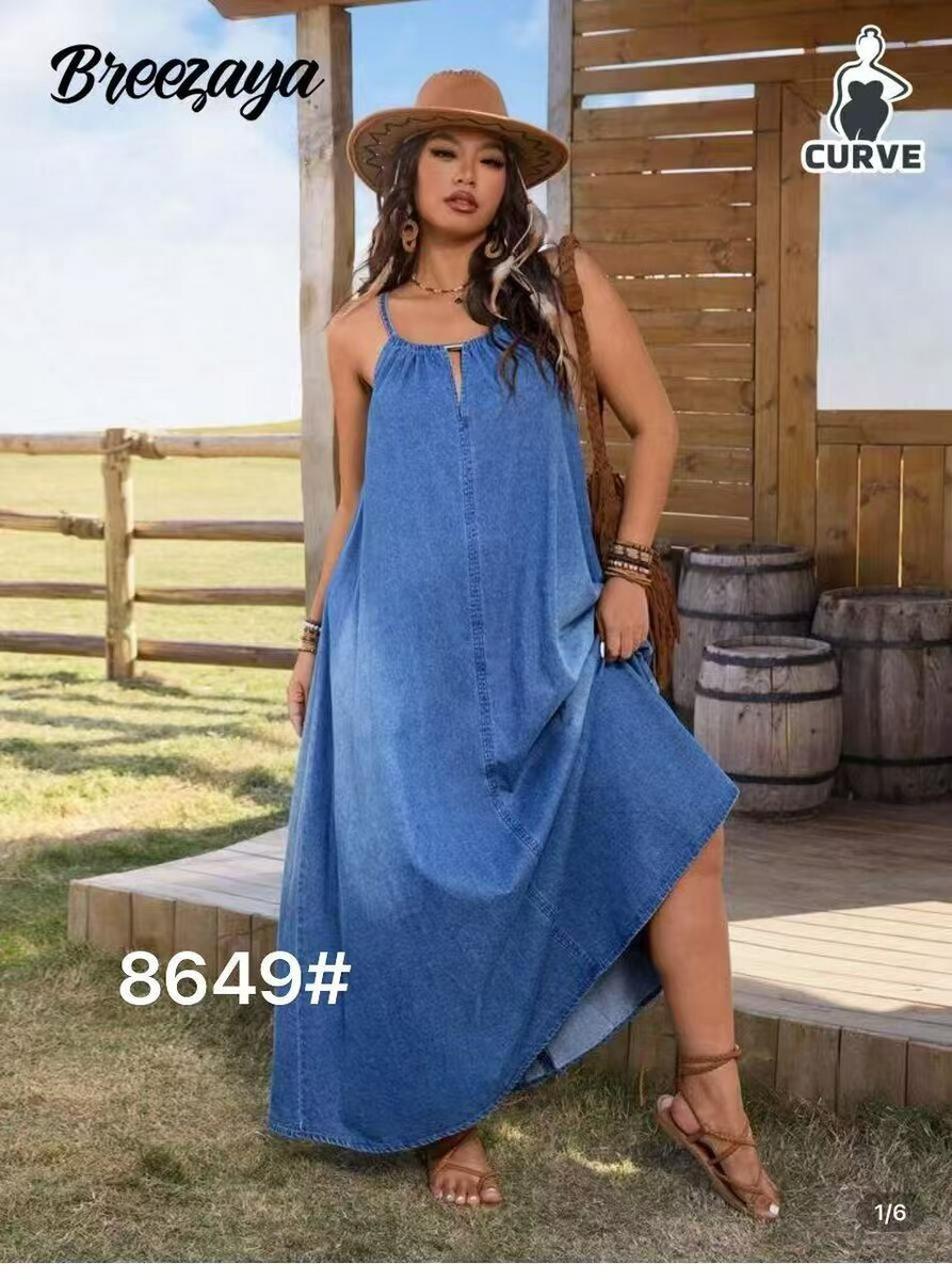 Robe en jean décontractée