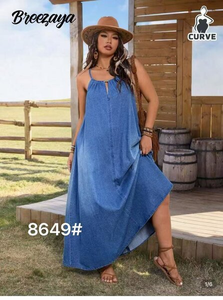 Robe en jean décontractée