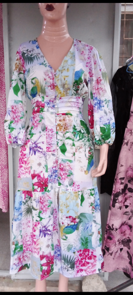 Robe longue à fleurs