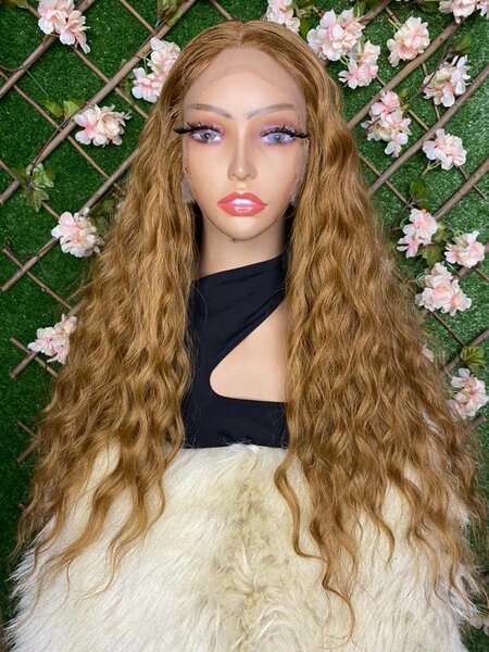 Perruque Ondulée Longue Blond
