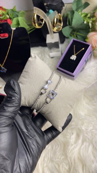 Bracelets en argent & or plaqu