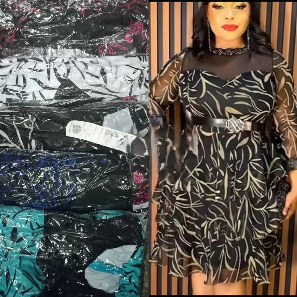 Summer chiffon dress, black