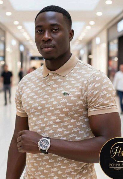 Polo homme imprimé moderne