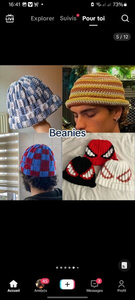 Chapeaux tendance en damier