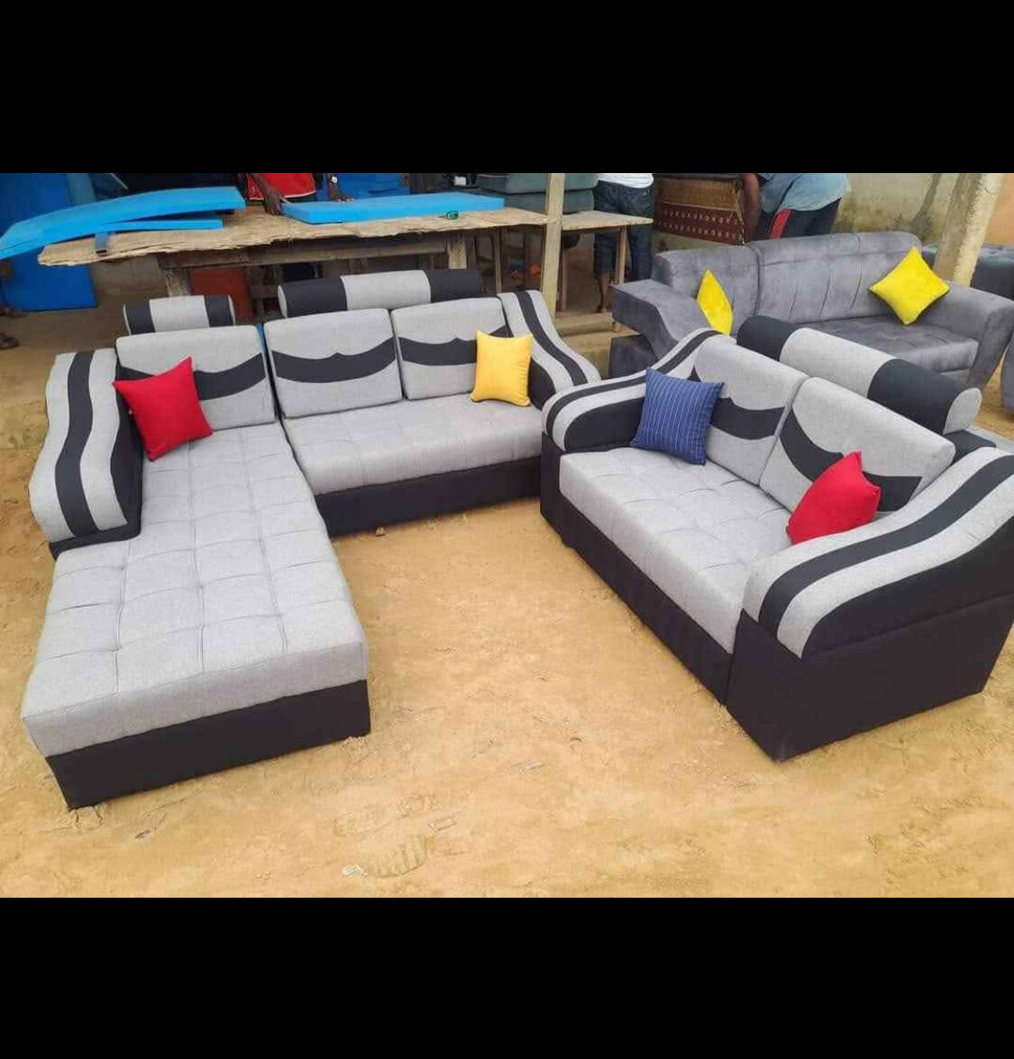 Canapé d'angle moderne en tissu