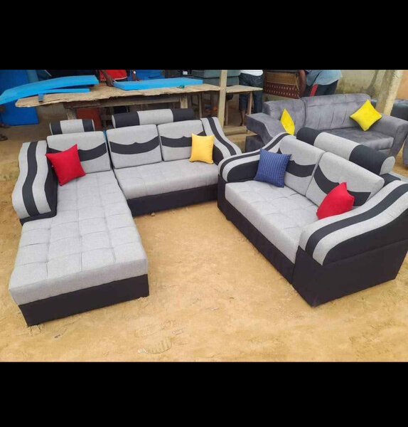 Canapé d'angle moderne en tissu