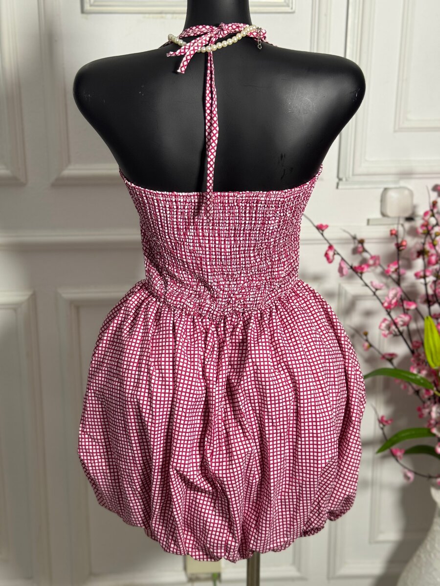 Robe bustier vichy chic