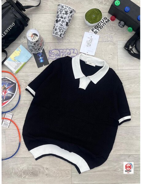 Polo classique noir et blanc