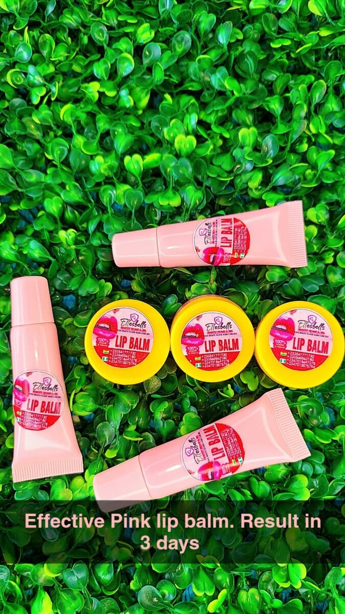 Effective pink lip balm