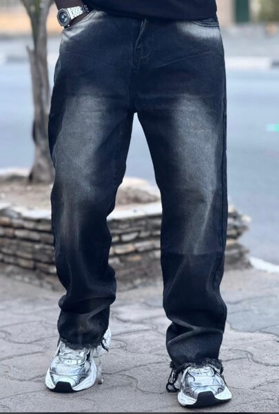 Jeans délavés noirs homme