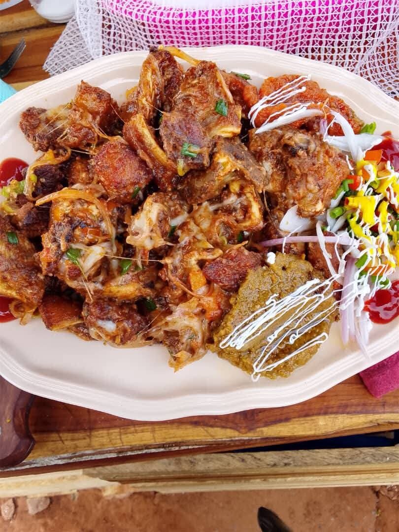 viande de porc frites