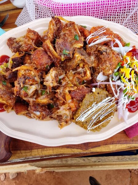 viande de porc frites