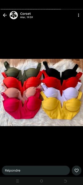 Top bustier coloré élégant