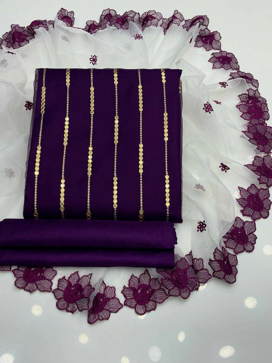 Eid collection organza 3 pc