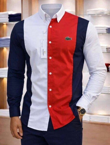 Chemise tricolore homme élégante