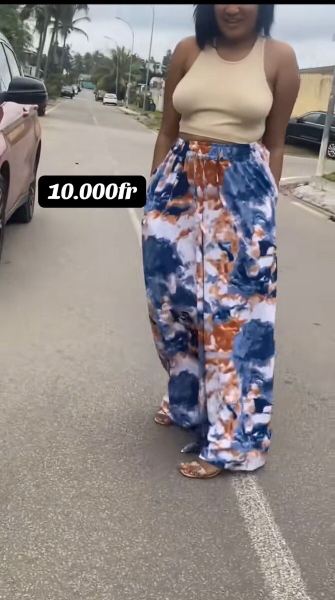 Pantalon large bohème femme