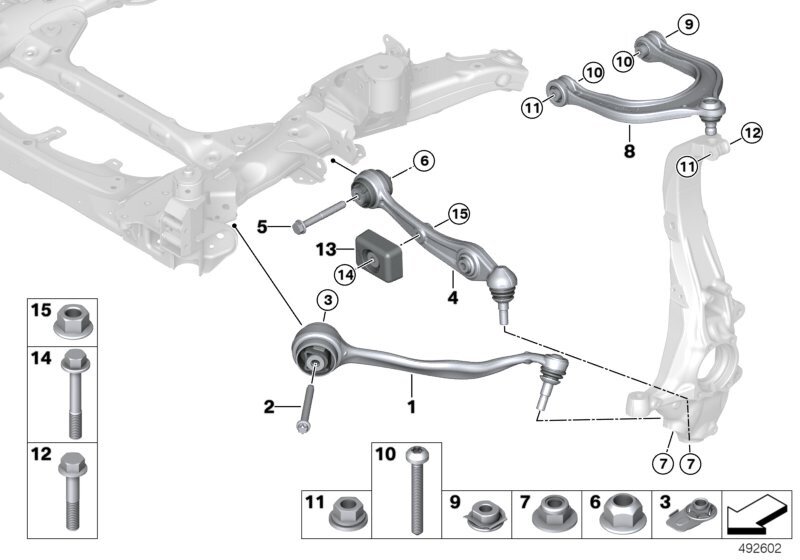 Верхний поперечный рычаг BMW X5 G05 X6 G06 C7 G07