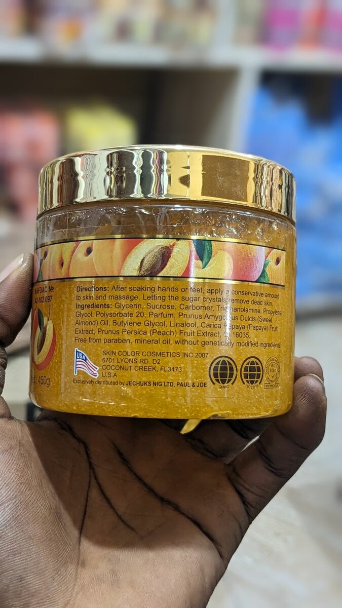 Veet Gold Peach for face & body sugar scrub