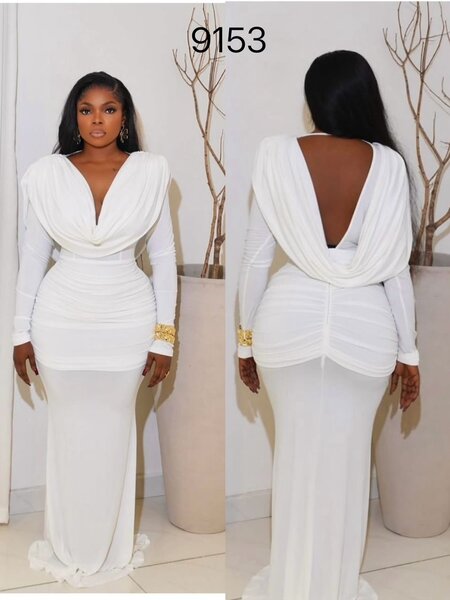 Robe élégante blanche soirée