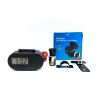 Multi Function 4 in 1 Waterproof Motorcycle Bike USB Mobile Charger + Lighter with Voltmeter time Clock dual port